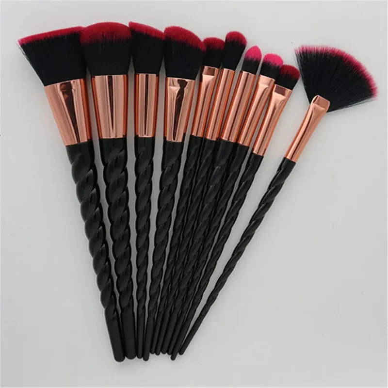 10pcs Makeup Brushes Set Soft Hair Foundation Brush Powder Blush Contour Eyebrow Eyeshadow Women Cosmetic Blending Make Up Tools — image 10
