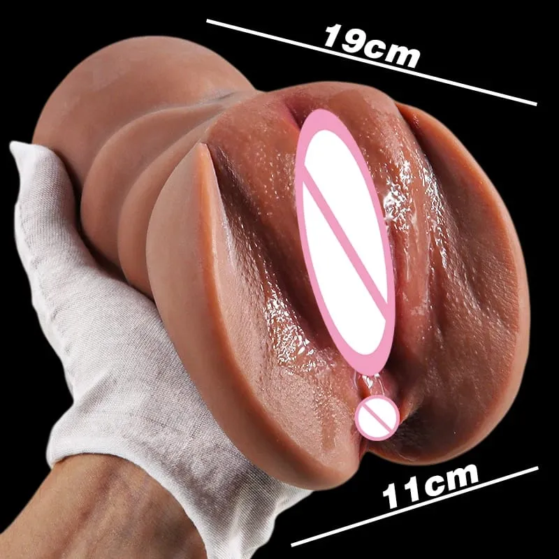 Realistic Vagina Masturbation Cup Uterus Blowjob 3D Artificial Vaginal for Men Dual Channel Anal Sextoys Pocket Pussy Sex Shop