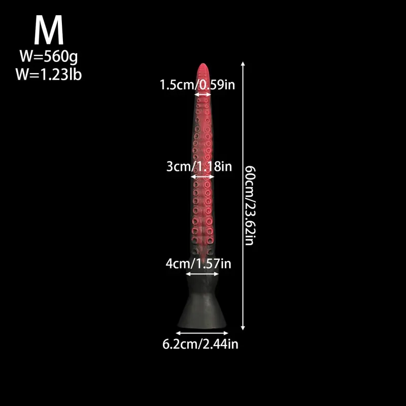 100 cm 5 méret Szilikon hosszú csáp fenékdugó Anális dugó Műpénisz anális mélystimulátor Végbélnyílás tágító maszturbátor felnőtt játékok szexjáték — image 8