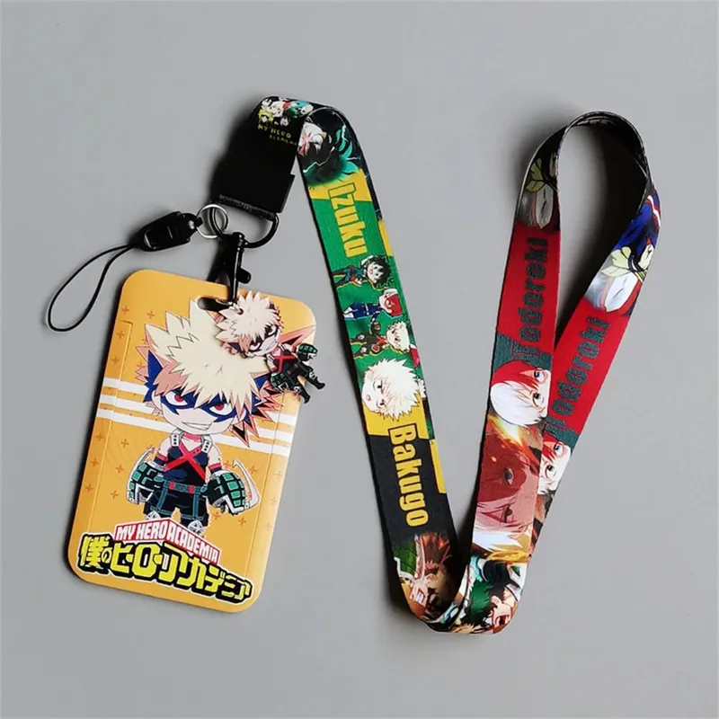 My Hero Academia Figures Cartoon Card Holder Student Cell Phone Lanyard Campus Cartoon Clutch deku All Might Cartoon Card Holder — image 5