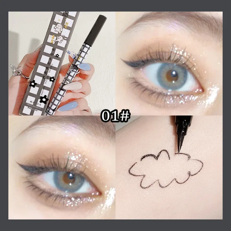 Smooth Colorful Eyeliner Pencil Matte Waterproof Not Blooming Black Eyeliner Pen Long Lasting Liquid Eye Liner Makeup Cosmetics