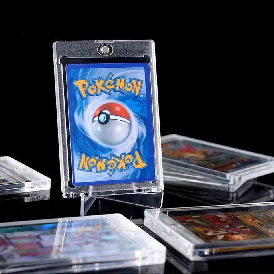 Magnetic Card Holder 35PT Support Set Protectors Hard Plastic Sleeves Trading Display Case For Pokemon Baseball Sports Yugioh — image 1
