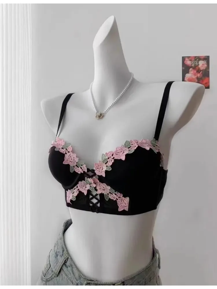 London Anime Bralette - Delicate Wireless Bra for Set Teens Japanese Summer Underwear Small Bust Close-Fit Subtle Allure — image 2
