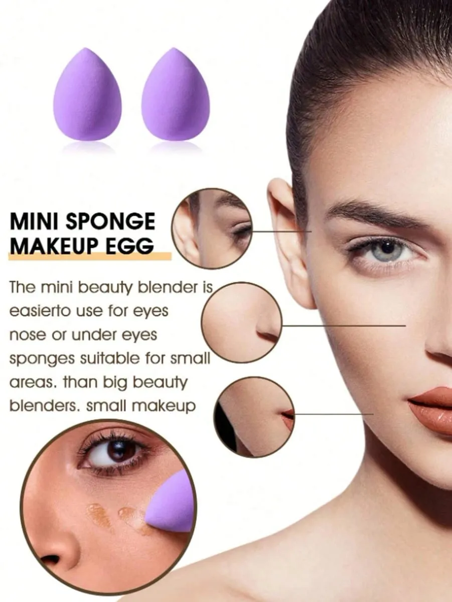 3/20/60Pcs Portable Reusable Water Drop Shape Mini Blender Sponge Beauty Cosmetic Foundation Cosmetic Sponge Makeup Blender — image 3