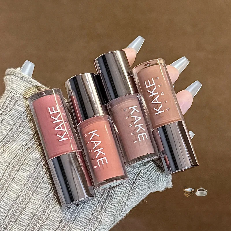 Mirror Liquid Lipstick Moisturizing Jelly Brown Water Light Lip Glaze Sexy Lip Gloss Long Lasting Nude Lip Tint Makeup Cosmetics