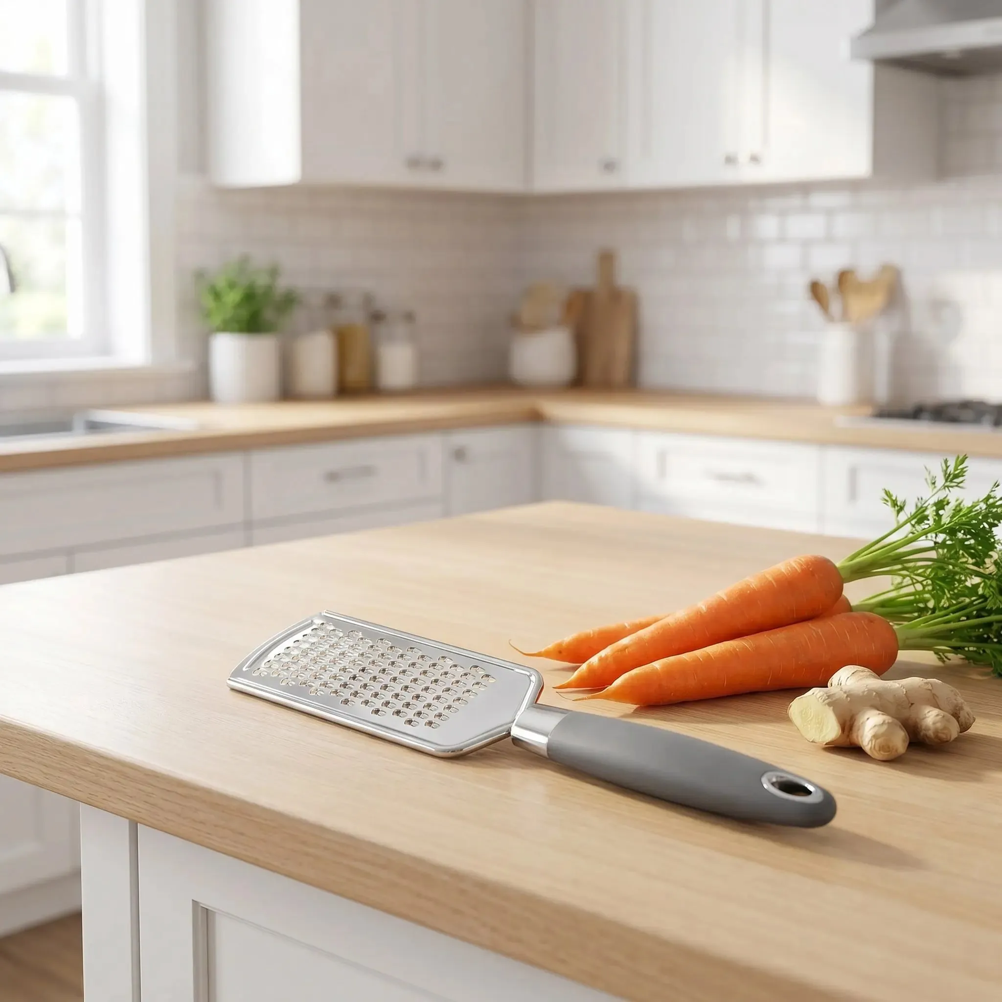 Dụng cụ bào phẳng bằng thép không gỉ cho phô mai và rau củ Lưới cầm tay đa năng để sử dụng trong nhà bếp Dụng cụ rau gia dụng — image 3