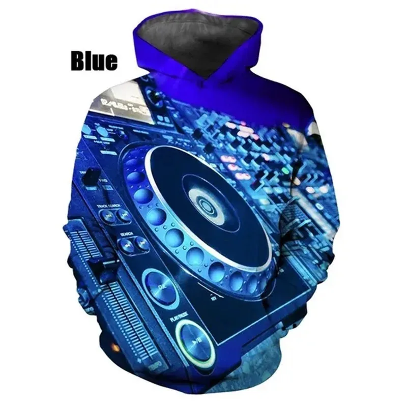 Новые модные толстовки с 3D принтом DJ Pattern для мужчин, повседневные пуловеры, толстовки, топы, мужские уличные толстовки большого размера, Ropa Hombre