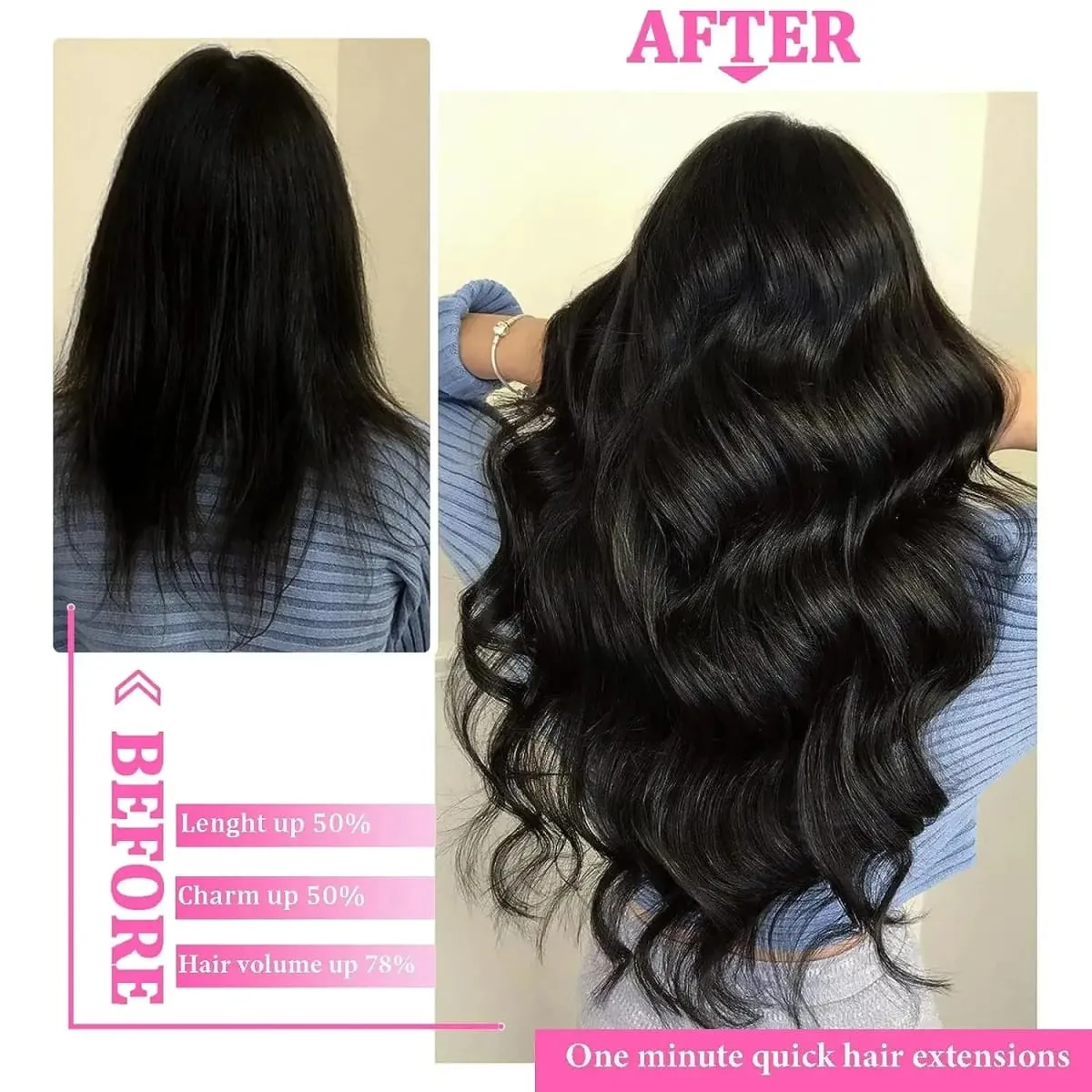 Straight Tape In Extensions 50G/20Pcs Skin Adhesive Invisible Glue #1B Tape Ins Brazilian Remy 100% Human Hair On Salon Quality — image 7