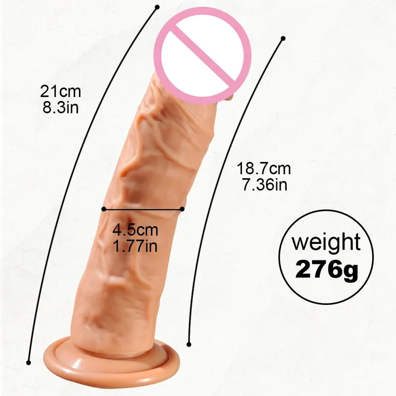 Realistic Dildo for Women Silicone Beginner G-spot Anal Stimulation Dildo with Strong Suction Cup for Adult Sex Toy Masturbator