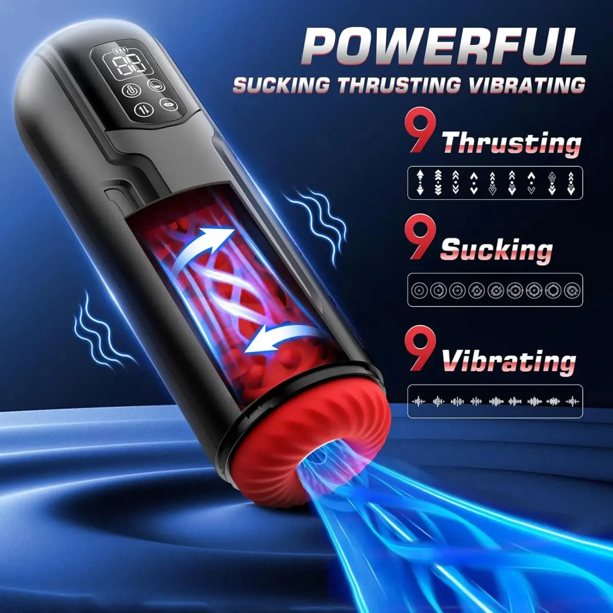 Automatic Male Masturbator Cup with Sucking Thrusting Heating Modes Stroker Blowiob Machine LCD Display Adult Sex Toy for Men — image 4