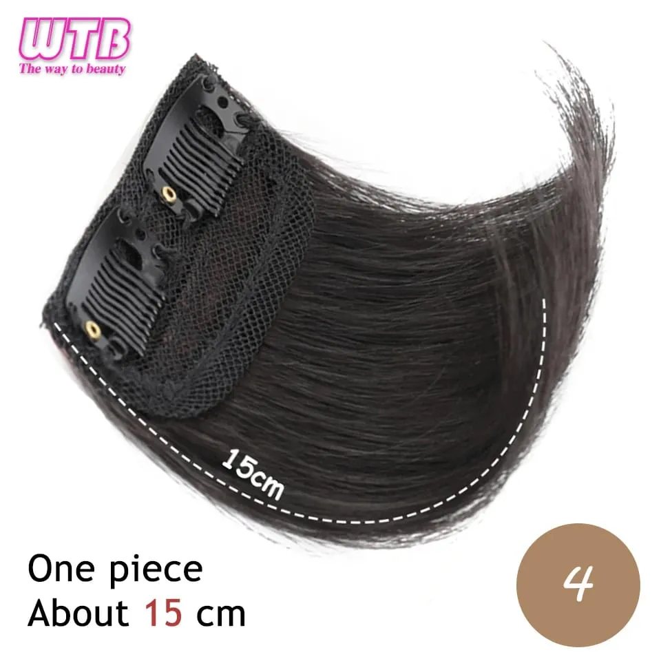 Synthetic Invisible Seamless Hair Pads Clip In One Piece 2 Clips Increase Hair Volume Hair Extensions Top Side Cover Hairpiece