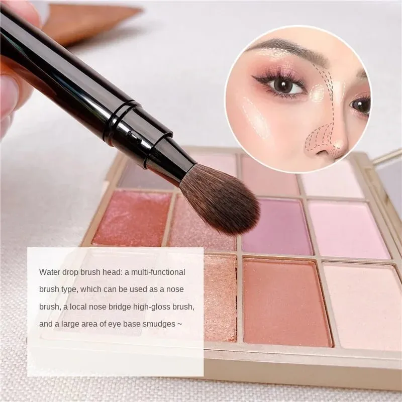 Makeup Brushes Portable Double-Headed Eyeshadow Nose Highlight Concealer Detail Blending Eyebrow Lip Makeup Brush Cosmetic Tools — image 3