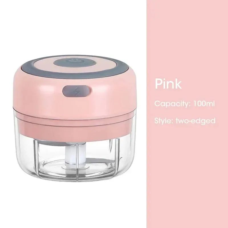 Electric Garlic Chopper 100/250ML Mini Portable Veggie Chopper Garlic Grinder Masher Onion Chopper Blender to Vegetable — image 12