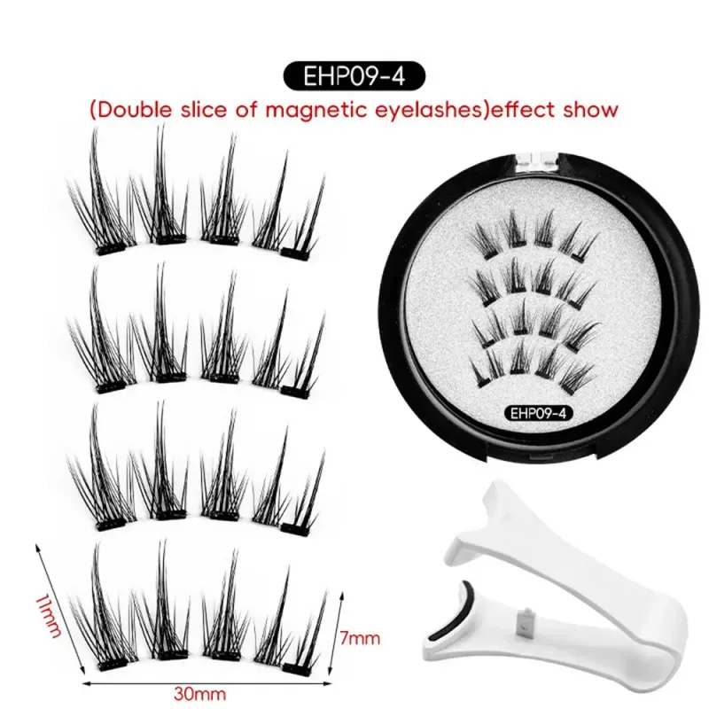 New Magnetic Eyelashes Kit 3D Natural Effect Magnetic Eyelashes Reusable Eye Makeup False Lashes Beauty Eyelashes Supplies