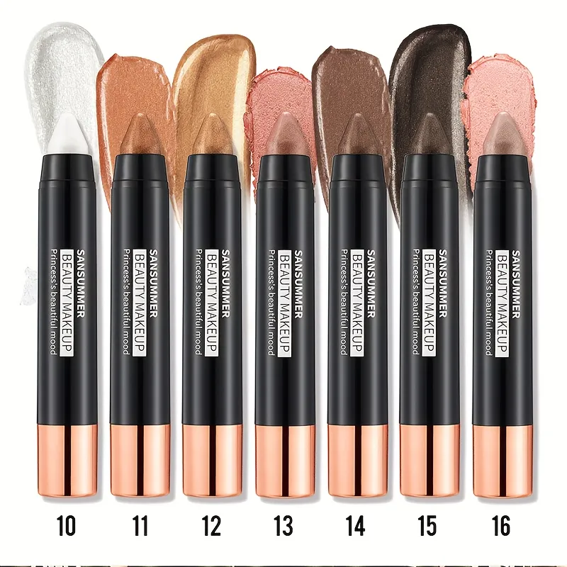 7-color waterproof eye shadow stick pearlescent matte treatment to create a natural and lasting eye makeup flash. — image 5