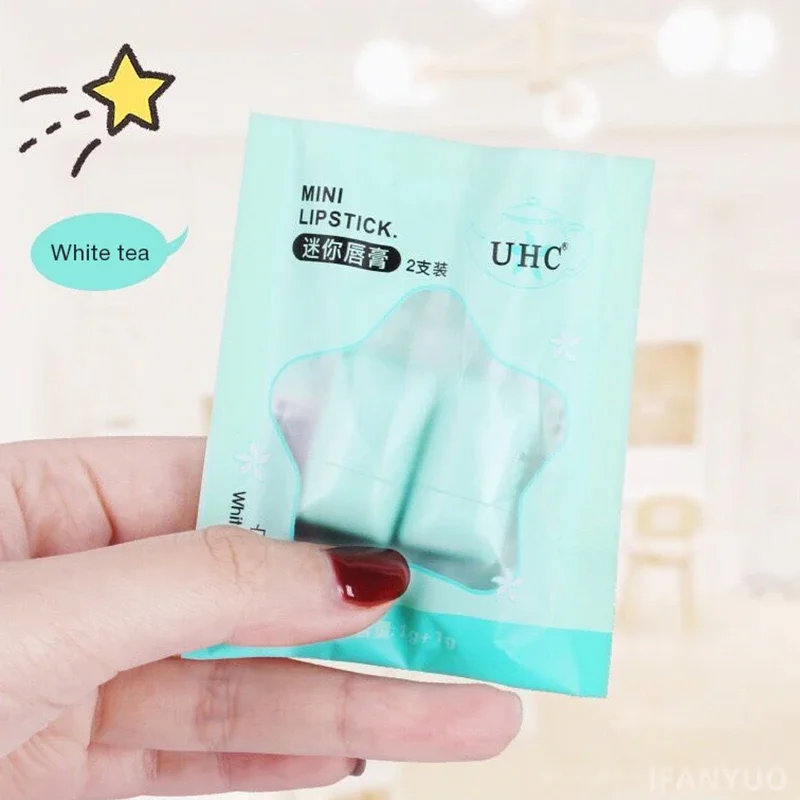 2pc Cute Fresh Tea Lip Balm Lip Oil Moisturizing Clear Transparent Lipstick Base Hydrating Natural Plant Anti-Cracking Lip Care — image 8