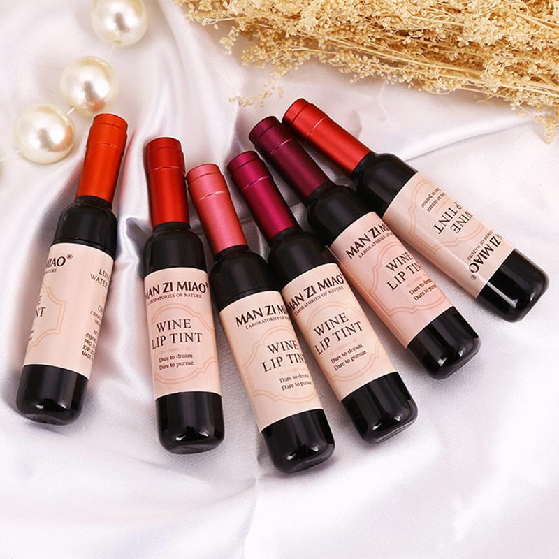 2023 Lipstick Lipgloss Waterproof Long Lasting Lovely Tint Wine Bottle Shape Lip For Women Makeup Gloss Red Sexy Cosmetic — image 3