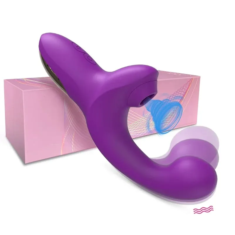 20 Speeds Powerful Dildo Vibrator for Women Clit Sucker Vacuum Clitoris Stimulator Adults Goods Finger Wiggling Adults Sex Toy — image 1