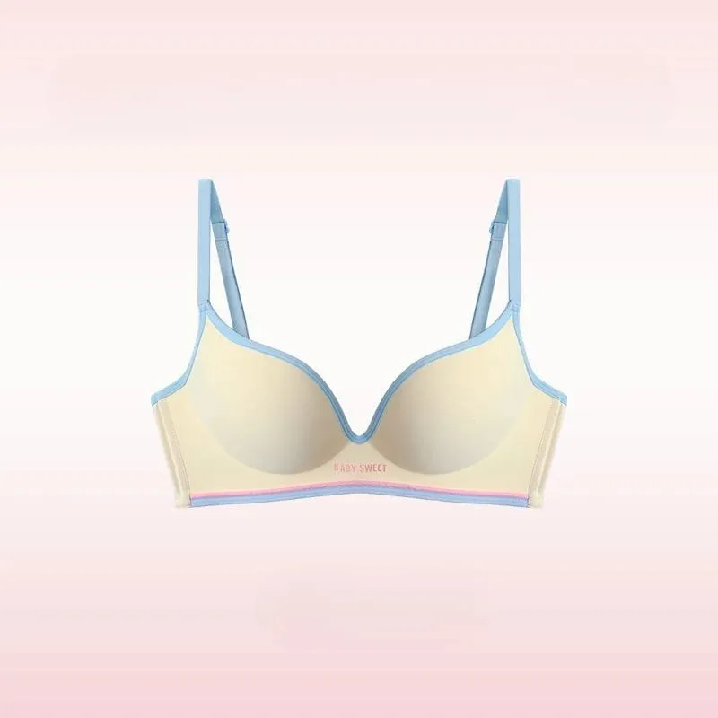Seamless Underwear Girls Close Small Breasts Without Underwire Comfort Girls Close Breast Bra Show Large Japanese Sweet Suit