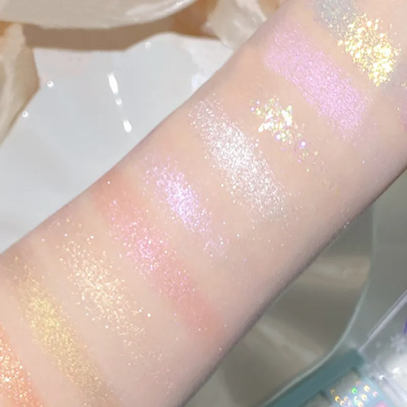 9 Colors Glitter Snowflake Eyeshadow Palette Dream Girl Pearly Eye Shadow Matte Matte Highlights Cool Tone Charming Eyes Makeup — image 3