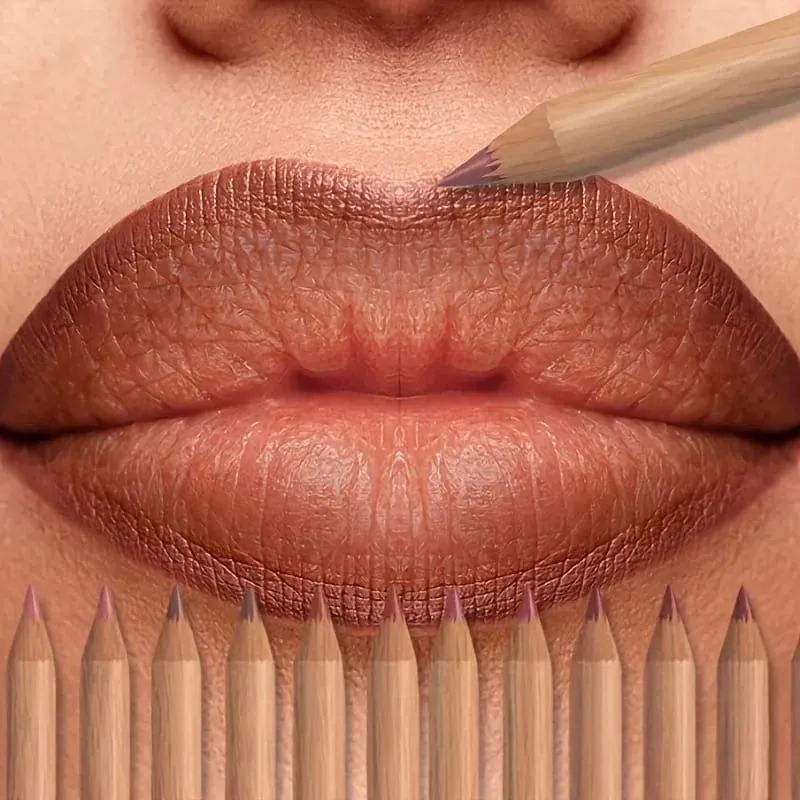 6pcs Set Nude Lip Liner Set Long-Lasting Waterproof Velvet Matte Lip Pencil Lip Makeup Berry Brown Pink — image 3