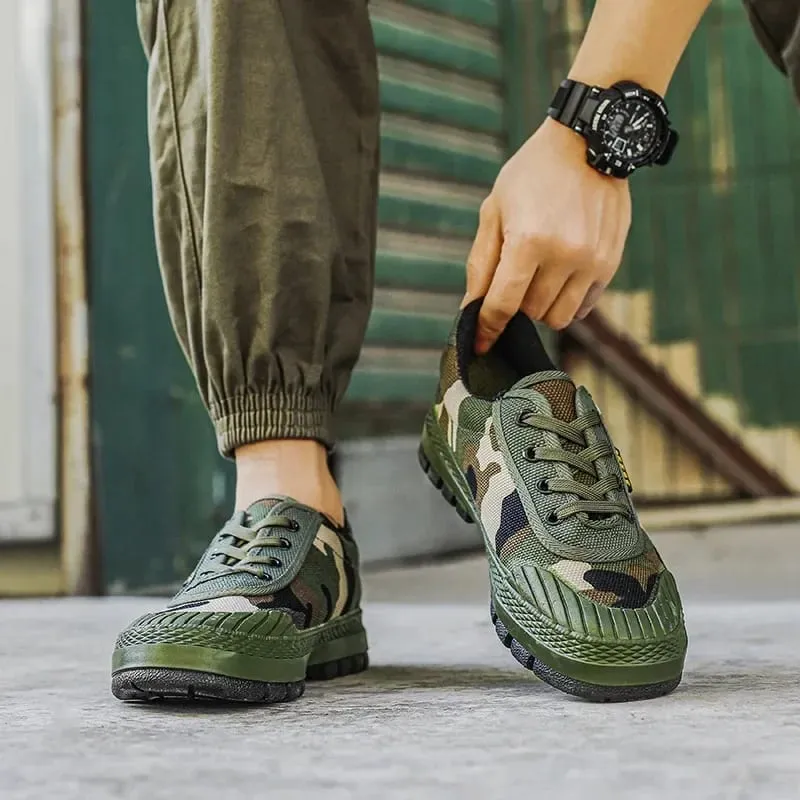 Men's Work Shoes Hiking Tactics Sneaker Trekking Shoe Man Breathable Comfortable Mountain Climbing Shoes Vulcanized Shoes — image 3