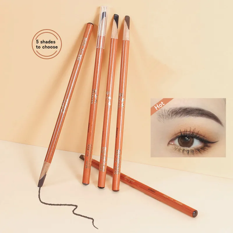Eyebrow Pen Hard Microblading Brow Definer Enhancers Pencil Waterproof Easy To Apply Makeup Natural Wild Brows Tint — image 6
