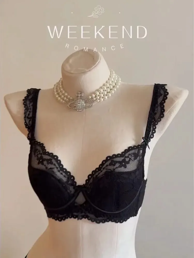 Sexy Lace Push Up Bra for Bigger Look Minimizer Slimming Underwire Support Tuck Side Fat No Sagging Steel Ring Plus Size