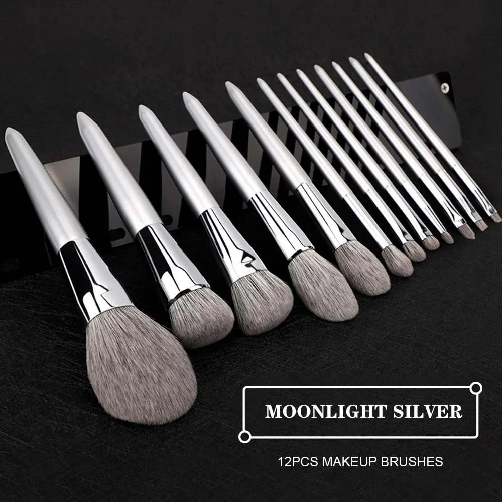 12PCS Makeup Brushes Kit Professional Natural Goat Hair Foundation Powder Contour Eyebrow Eyeshadow Lip Make Up Tools — image 5