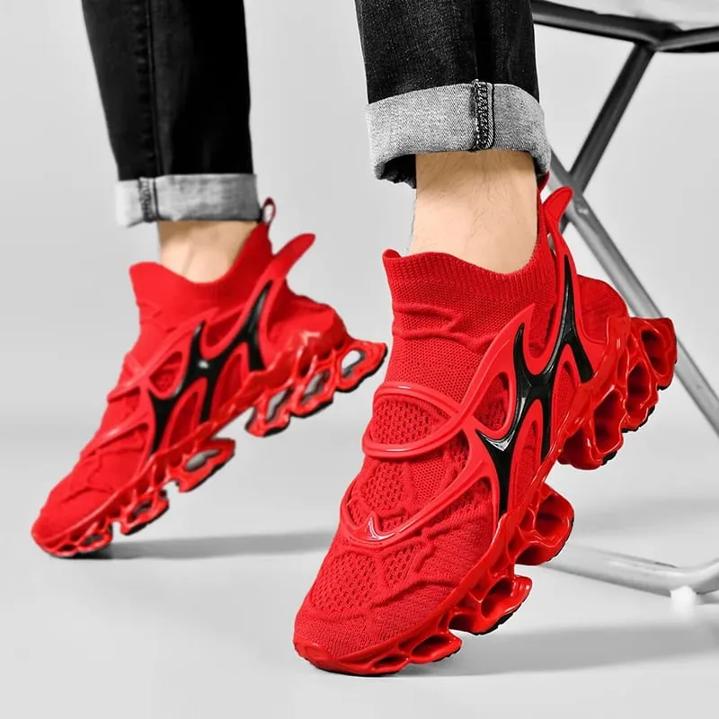 Men's Blade Type Shoes Breathable Shock Absorption Running Shoes Non-Slip Shoes For Jogging Tennis Gym Casual Walking Sneakers — image 6