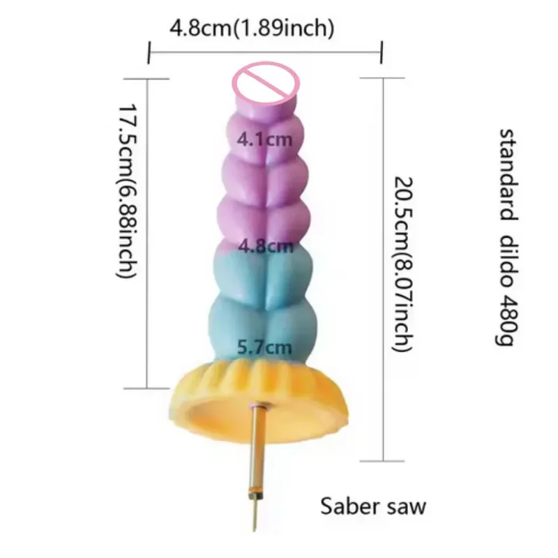 Saber Jigsaw Reciprocating Saw Besar Silikon Dildo Reciprocating Saw 3XLR VAC-U-LOCK Adaptor Lampiran Mesin Seks — image 24