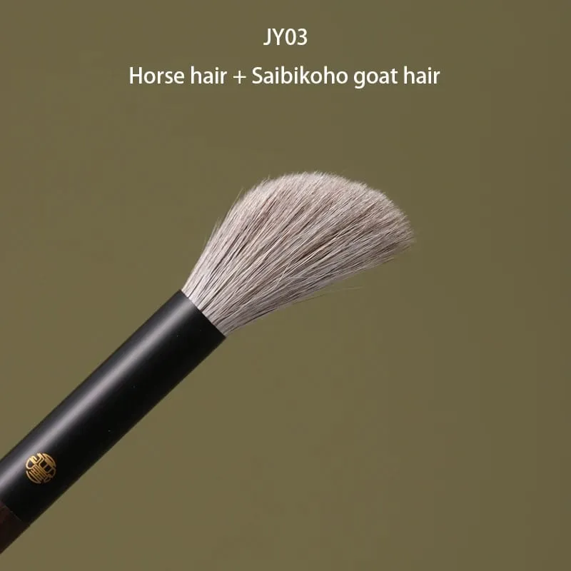 Professional Handmade Makeup Brushes 1PC Squirrel Fox Horse Goat Hair Slanted Contour Blush Brush Walnut Handle Make Up Brush