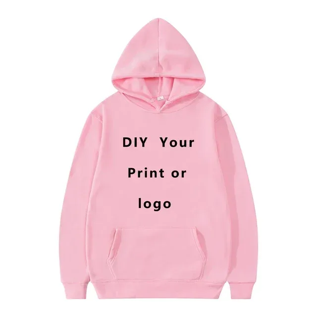 2024 Man Woman Casual Custom Printed Text DIY Hoodie Customized Logo Personalized Hoody Custom Hoodies Text Logo Sweatshirt