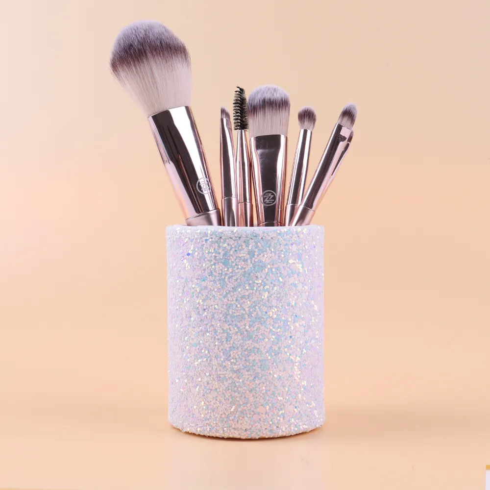 Makeup Brush Holder Organizer Crystal Vanity Decor Bling Personalized Comb Brushes Pen Storage Box Container — image 5