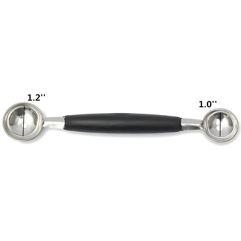 1PC Multi functional ice cream scoop Stainless steel double headed fruit ice cream scoop Watermelon Ball Digger Kitchen tools