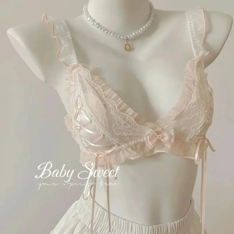 Cute Lace Thin Cute Lace Bra Women Triangle Cup Bra Sexy Cute Lace Thin Cute Lace Bra Women Triangle Cup Bra Sexy — image 3