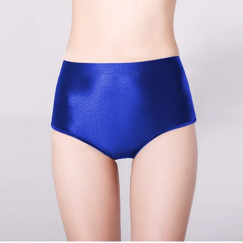 Glossy Seamless Spandex Shorts Silky Smooth Sexy Solid Pants High Waist Tights Biker Running Workout underwear men briefs