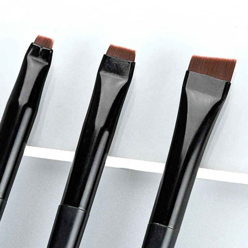 3 stk. Blade Eyeliner Brush Øjenbrynsbørste Bærbar Flad Fin Eyeliner Blyant Øjenbrynskontur makeupbørste