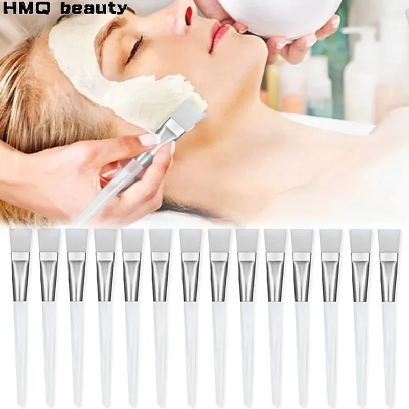 12/6/2pcs Facial Mask Brushes Set Face-Mask Applicator Soft Facial Application Brush with Clear Plastic Handle for Skin Care — image 1