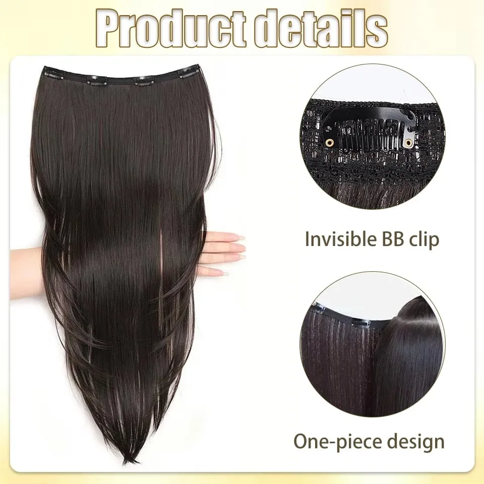Synthetic High-layer Inward Curl Wig Extensions One-Piece Ultra-thin Invisible Hair Extension For Girl Party Halloween Christmas