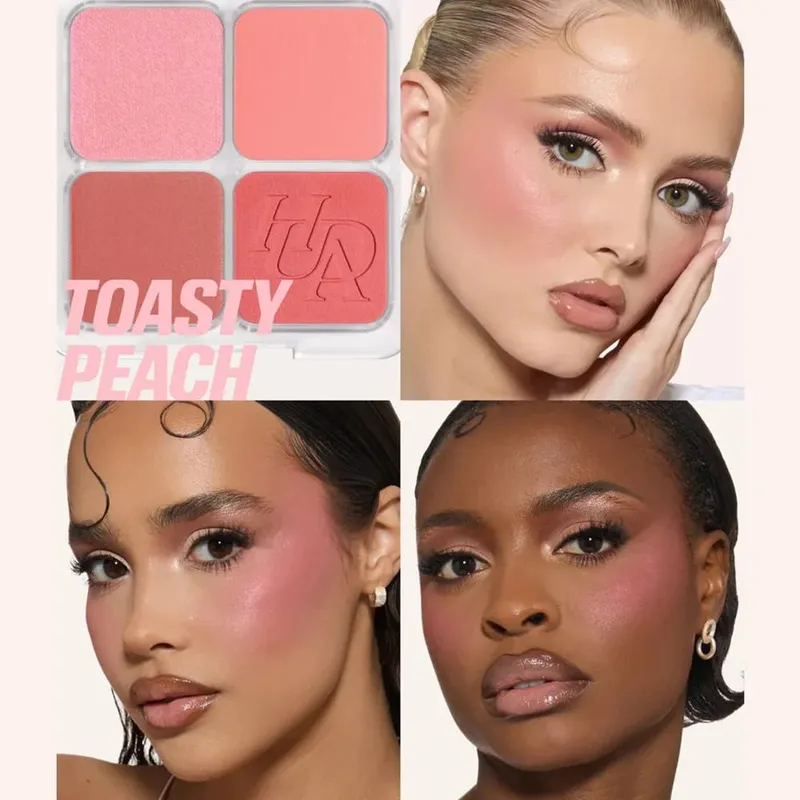 4-in-1 Glow Blush and Brush Set Filter Flush Eye Check Blush Palette Matte Shimmer Face Makeup Long Lasting Women Daily Cosmetic — image 3