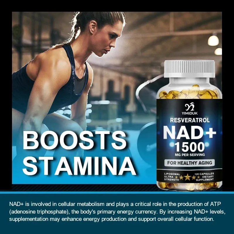1500mg NAD Supplement - Liposomal NAD+ Supplement with Resveratrol Stamina & Healthy Aging - Strength Capsules — image 5