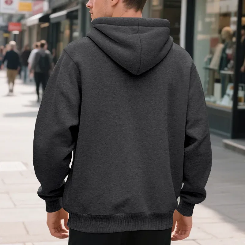 Baru 2026 Musim Gugur Kasual Lelaki Lengan Panjang Zip Bertudung Kot Sweatshirt Fesyen Lelaki Luaran Pakaian Sukan Jaket Hoodies — image 41