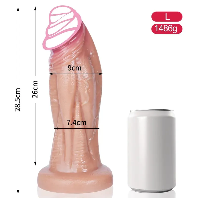 Großer weicher Dildo, superweicher Silikon-großer Penis mit Saugnapf, flexibles G-Punkt-Sexspielzeug für Frauen, Männer, Lesben — image 9