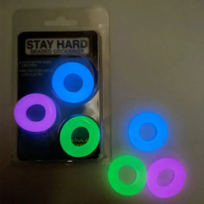 Luminous TPE Stretchy Penis Ring Transparent Jelly Cock Ring Classic Erection Enhancing Delay Ejaculation Adult Sex Shop For Men — image 3