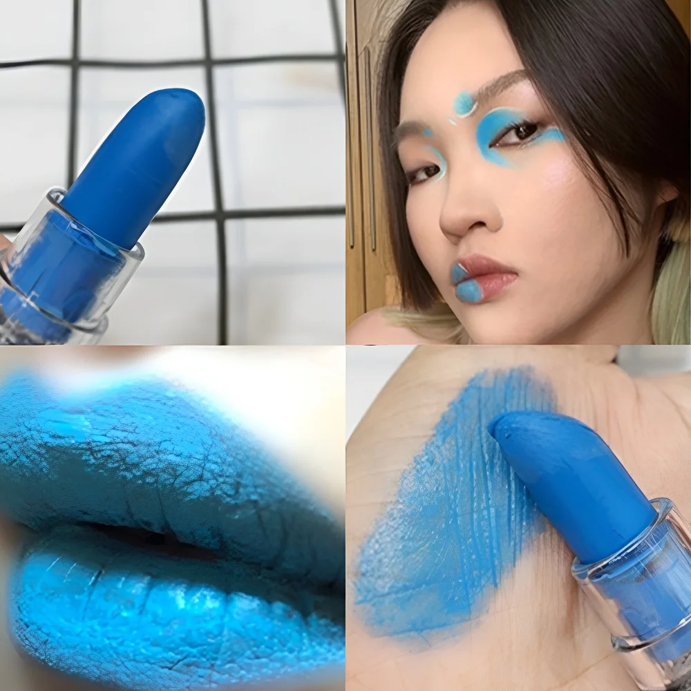 12 Colors Matte Nude Clay Lipstick Vampire Makeup Punk Black Lip Gloss Dark Paint Stick Durable Waterproof Lasting Cosmetics