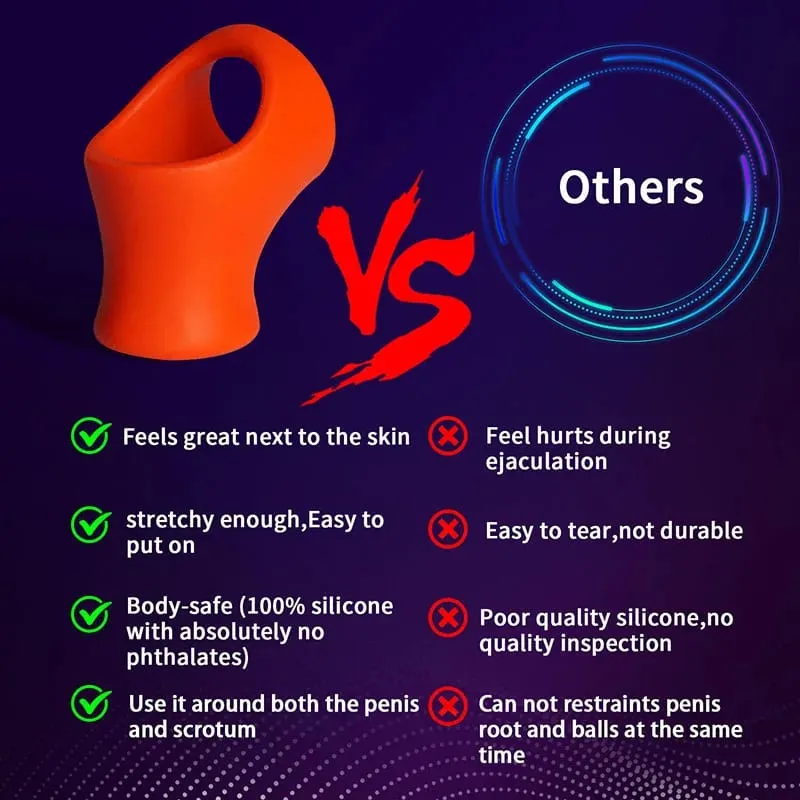 Penis Cock Ring Silicone Ball Stretcher Cockring Penisring Scrotum CBT Tug Sex Delay Ejaculation Toys BDSM Bondage Erection Men — image 4