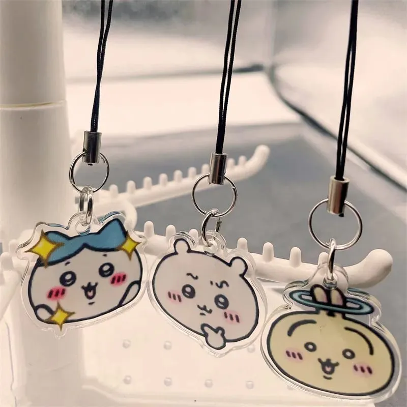 yiji Cartoon Cute Style Hachiware うさぎ USAG ちい./かわ Mobile Phone Chain Acrylic Mobile Phone Pendant Lanyard Pendant Small Gift — image 2