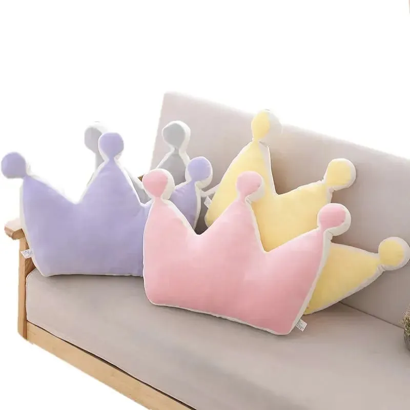 Soft Princess Crown Pillow Stuffed Sleeping Pillow Girl Room Sofa Decor Rainbow Cloud Star celebrity Studio Cushion Gift for Her — image 3