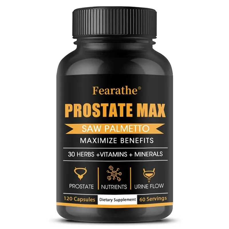 Saw Palmetto Prostate Supplement - 30 Plant Extracts Vitamins & Minerals for Men's Prostate Health Urination & Hair Growth